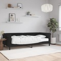 vidaXL, vidaXL Tagesbett mit Matratze Schwarz 90x200 cm Samt
