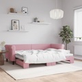 vidaXL, vidaXL Tagesbett Ausziehbar Rosa 80x200 cm Samt