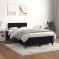 vidaXL, vidaXL Boxspringbett mit Matratze Schwarz 120x200 cm Samt
