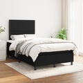 vidaXL, vidaXL Boxspringbett mit Matratze Schwarz 120x200 cm Stoff