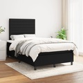 vidaXL, vidaXL Boxspringbett mit Matratze Schwarz 120x200 cm Stoff