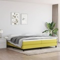 vidaXL, vidaXL Boxspringbett mit Matratze Grün 200x200 cm Stoff