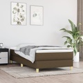 vidaXL, vidaXL Boxspringbett mit Matratze Dunkelbraun 80x200 cm Stoff