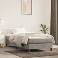 vidaXL, vidaXL Boxspringbett mit Matratze Hellgrau 80x200 cm Samt