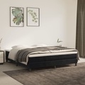 vidaXL, vidaXL Boxspringbett mit Matratze Schwarz 180x200 cm Samt