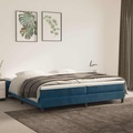 vidaXL, vidaXL Boxspringbett mit Matratze Dunkelblau 200x200 cm Samt