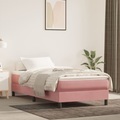 vidaXL, vidaXL Boxspringbett mit Matratze Rosa 90x200 cm Samt