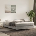 vidaXL, vidaXL Boxspringbett mit Matratze Hellgrau 140x200 cm Samt