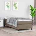 vidaXL, vidaXL Boxspringbett mit Matratze Taupe 100x200 cm Stoff