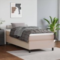 vidaXL, vidaXL Boxspringbett Matratze Cappuccino-Braun 100x200cm Kunstleder