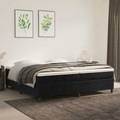 vidaXL, vidaXL Boxspringbett mit Matratze Schwarz 200x200 cm Samt