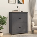 vidaXL, vidaXL Sideboard Grau 83x41,5x100 cm Massivholz Kiefer