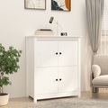 vidaXL, vidaXL Sideboard Weiß 83x41,5x100 cm Massivholz Kiefer