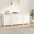 vidaXL, vidaXL Sideboard Weiß 164x37x68 cm Massivholz Kiefer