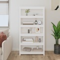 vidaXL, vidaXL Bücherregal Weiß 80x35x154 cm Massivholz Kiefer