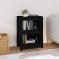 vidaXL, vidaXL Bücherregal Schwarz 50x35x68 cm Massivholz Kiefer