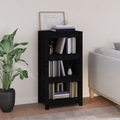 vidaXL, vidaXL Bücherregal Schwarz 50x35x97 cm Massivholz Kiefer