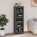 vidaXL, vidaXL Bücherregal Grau 50x35x154 cm Massivholz Kiefer