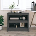 vidaXL, vidaXL Bücherregal Grau 80x35x68 cm Massivholz Kiefer