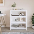 vidaXL, vidaXL Bücherregal Weiß 80x35x97 cm Massivholz Kiefer