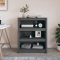 vidaXL, vidaXL Bücherregal Grau 80x35x97 cm Massivholz Kiefer