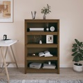 vidaXL, vidaXL Bücherregal Honigbraun 80x35x126 cm Massivholz Kiefer