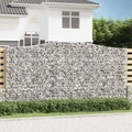 vidaXL, vidaXL Gabionen mit Hochbogen 3 Stk. 400x50x200/220cm Verzinktes Eisen