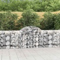 vidaXL, vidaXL Gabionen mit Hochbogen 25 Stk. 200x50x80/100cm Verzinktes Eisen