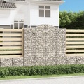 vidaXL, vidaXL Gabionen mit Hochbogen 10Stk. 200x50x200/220cm Verzinktes Eisen