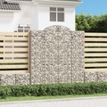 vidaXL, vidaXL Gabionen mit Hochbogen 12Stk. 200x50x220/240cm Verzinktes Eisen