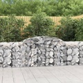vidaXL, vidaXL Gabionen mit Hochbogen 15 Stk. 300x50x80/100cm Verzinktes Eisen