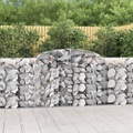 vidaXL, vidaXL Gabionen mit Hochbogen 3 Stk. 300x50x100/120cm Verzinktes Eisen