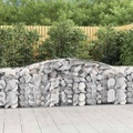 vidaXL, vidaXL Gabionen mit Hochbogen 15 Stk. 400x50x80/100cm Verzinktes Eisen