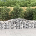 vidaXL, vidaXL Gabionen mit Hochbogen 15 Stk. 400x50x60/80cm Verzinktes Eisen