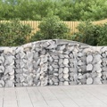 vidaXL, vidaXL Gabionen mit Hochbogen 4 Stk. 400x50x100/120cm Verzinktes Eisen