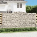 vidaXL, vidaXL Gabionen mit Hochbogen 10Stk. 400x50x200/220cm Verzinktes Eisen