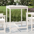 vidaXL, vidaXL Gartentisch Weiß 82,5x82,5x110 cm Massivholz Kiefer