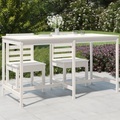 vidaXL, vidaXL Gartentisch Weiß 203,5x90x110 cm Massivholz Kiefer