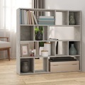 vidaXL, vidaXL Bücherregal/Raumteiler Betongrau 105x24x102 cm