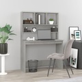 vidaXL, vidaXL Schreibtisch mit Regal Betongrau 102x45x148 cm Holzwerkstoff