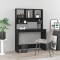 vidaXL, vidaXL Schreibtisch mit Regal Schwarz 102x45x148 cm Holzwerkstoff