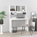 vidaXL, vidaXL Schreibtisch mit Regal Hochglanzweiß 102x45x148cm Holzwerkstoff