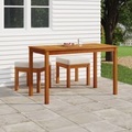 vidaXL, vidaXL 3-tlg. Garten-Essgruppe mit Kissen Massivholz Akazie