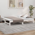vidaXL, vidaXL Tagesbett Ausziehbar Weiß 2x(75x190) cm Massivholz Kiefer
