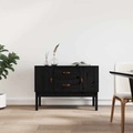 vidaXL, vidaXL Sideboard Schwarz 110x40x78 cm Massivholz Kiefer