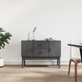 vidaXL, vidaXL Sideboard Grau 110x40x78 cm Massivholz Kiefer