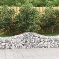 vidaXL, vidaXL Gabione mit Hochbogen 200x50x40/60 cm Verzinktes Eisen