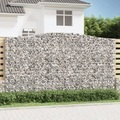 vidaXL, vidaXL Gabione mit Hochbogen 400x50x220/240 cm Verzinktes Eisen