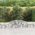 vidaXL, vidaXL Gabione mit Hochbogen 300x30x40/60 cm Verzinktes Eisen