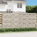 vidaXL, vidaXL Gabione mit Hochbogen 400x30x200/220 cm Verzinktes Eisen